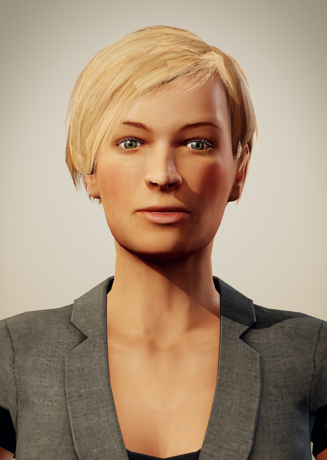 Corinna, a digital human, in the browser side panel